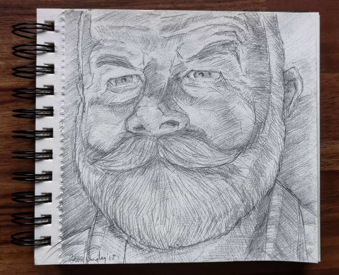 Pencil sketch of Ron Helsby 12st Dec 2018 FINAL