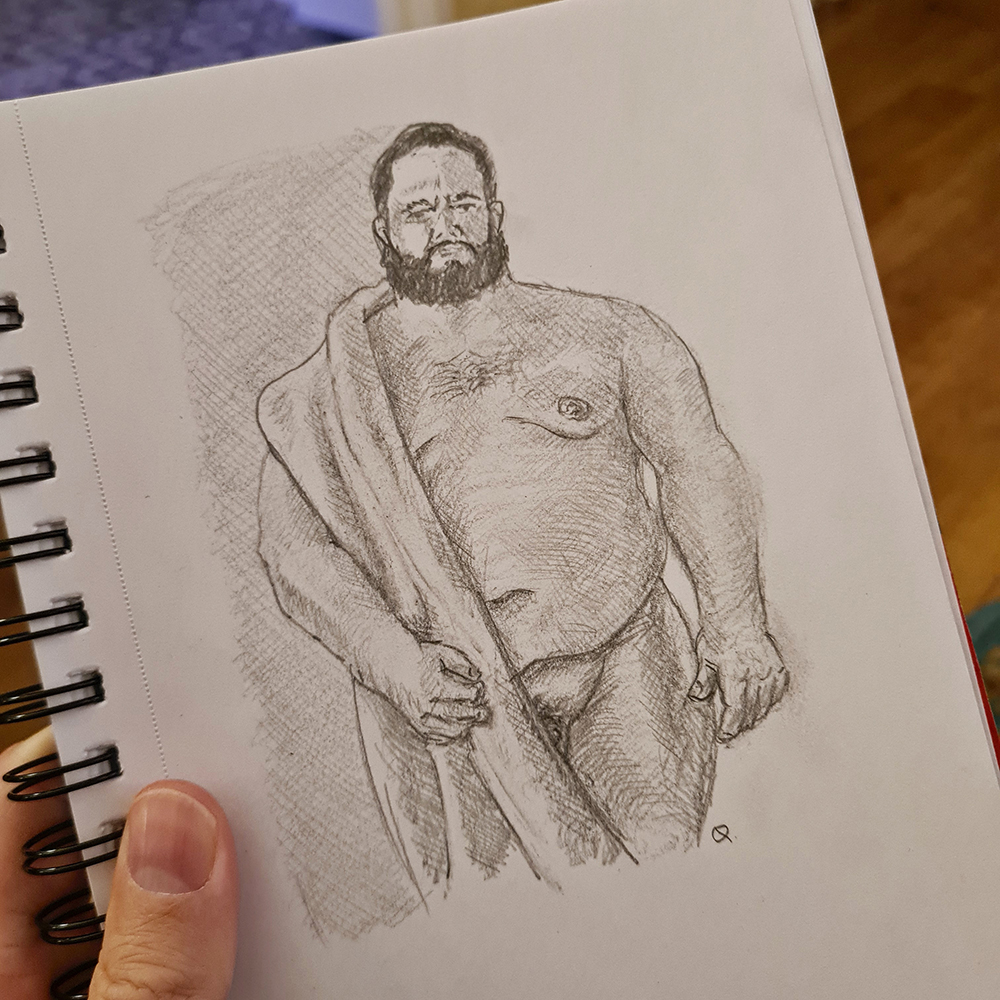 Man with towel