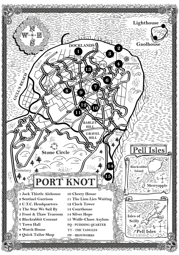 Map of the town of Port Knot