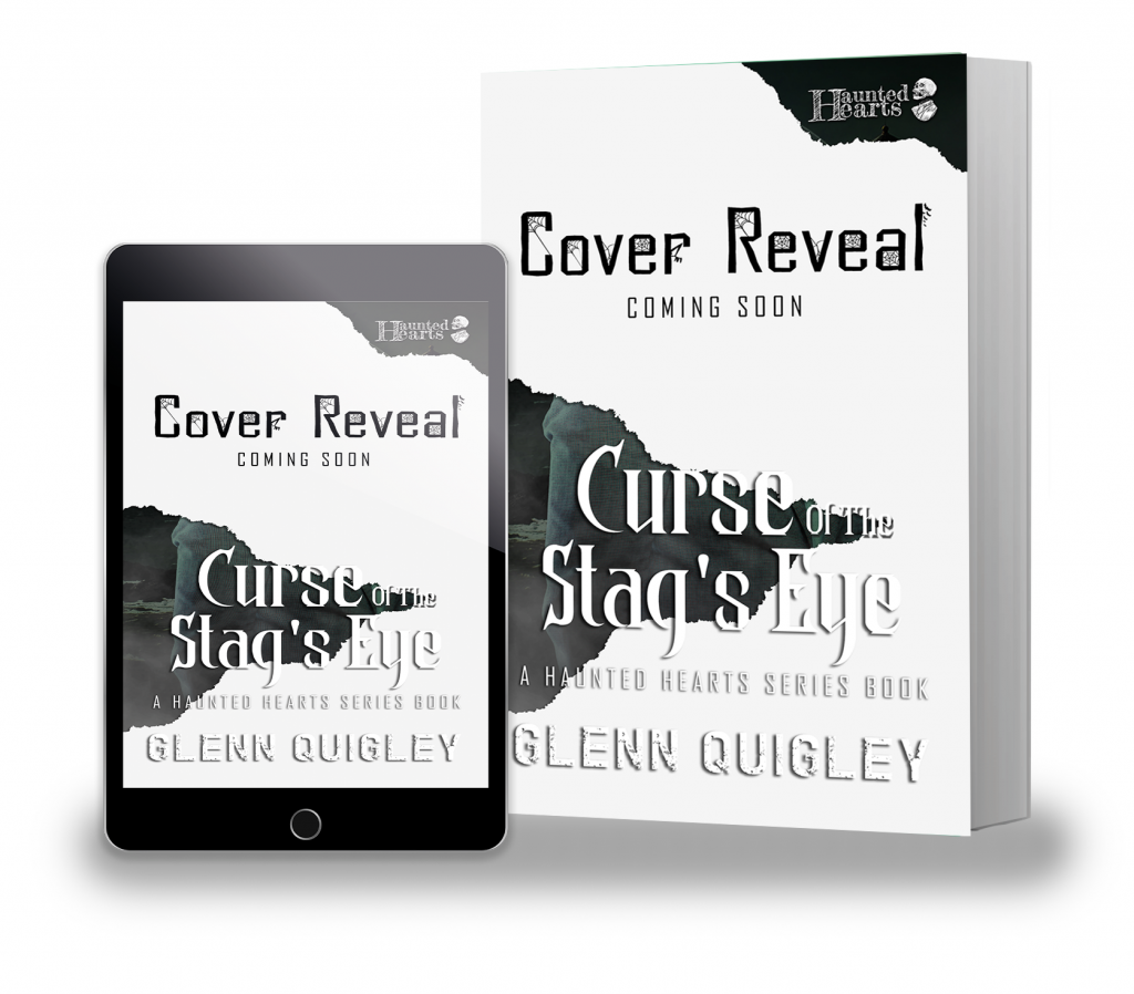 ipad and paperback versions of Curse of the Stag's Eye by Glenn Quigley
